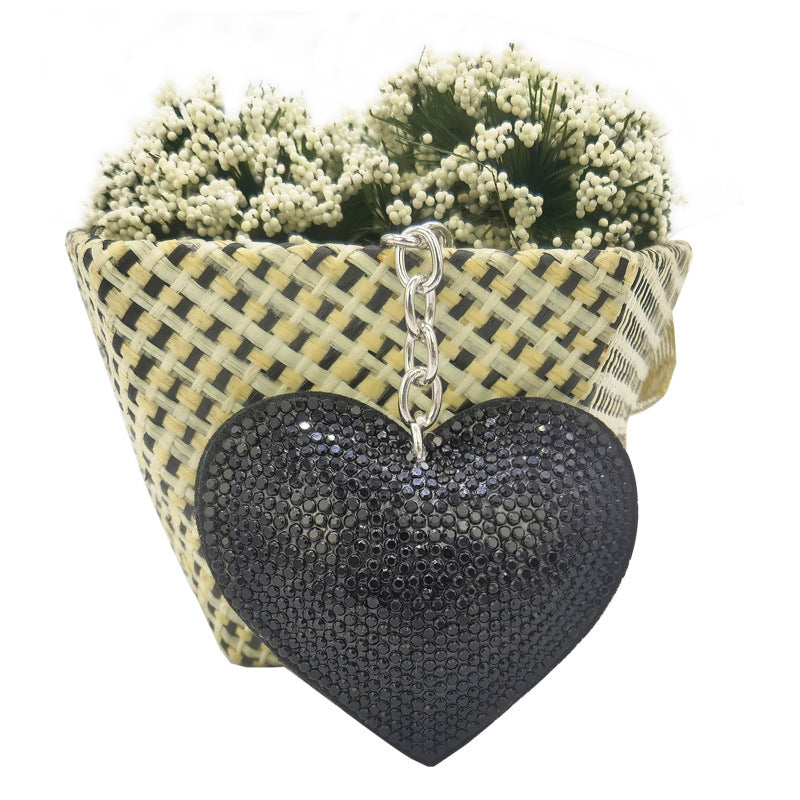 Llavero al por mayor del corazón del diamante de la aleación del cinc del regalo del día de tarjeta del día de San Valentín