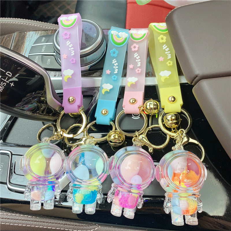 Wholesale Acrylic Liquid Astronaut Creative Keychain