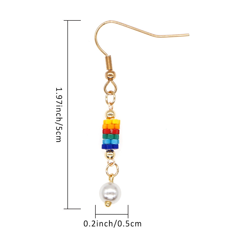 Wholesale Bohemian Ethnic Style Rice Beads Earrings