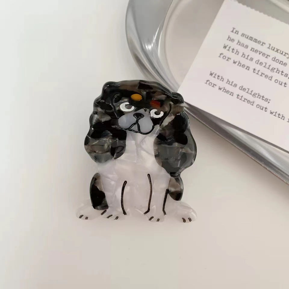 Wholesale Puppy Animals Acetate Hair Clips