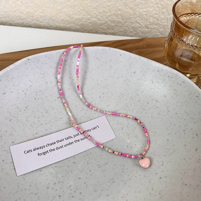 Wholesale Heart Plastic Beaded Necklaces