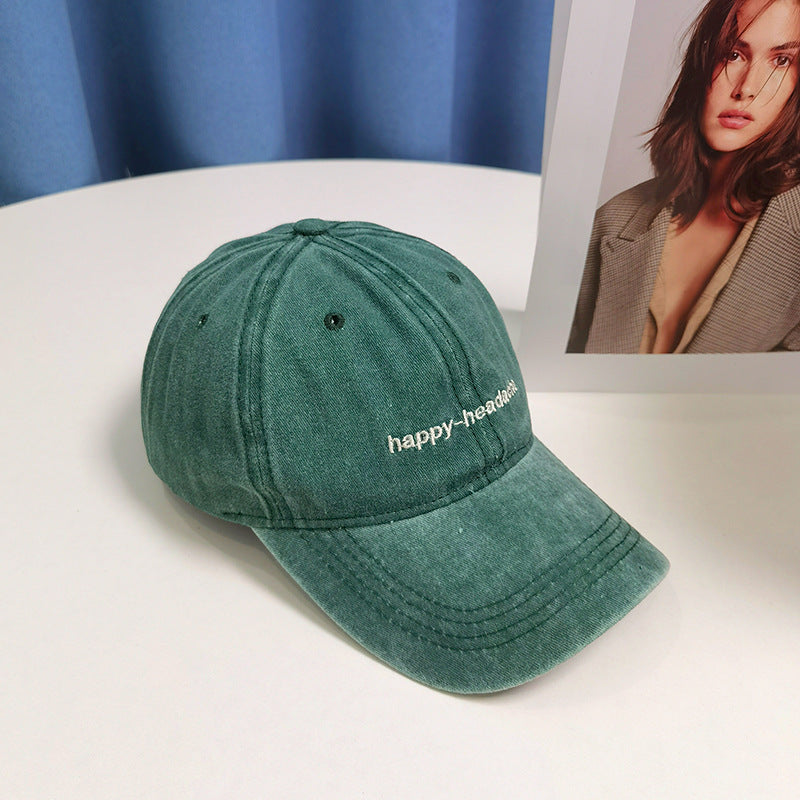 Wholesale Washed Cotton Letter Embroidery Caps