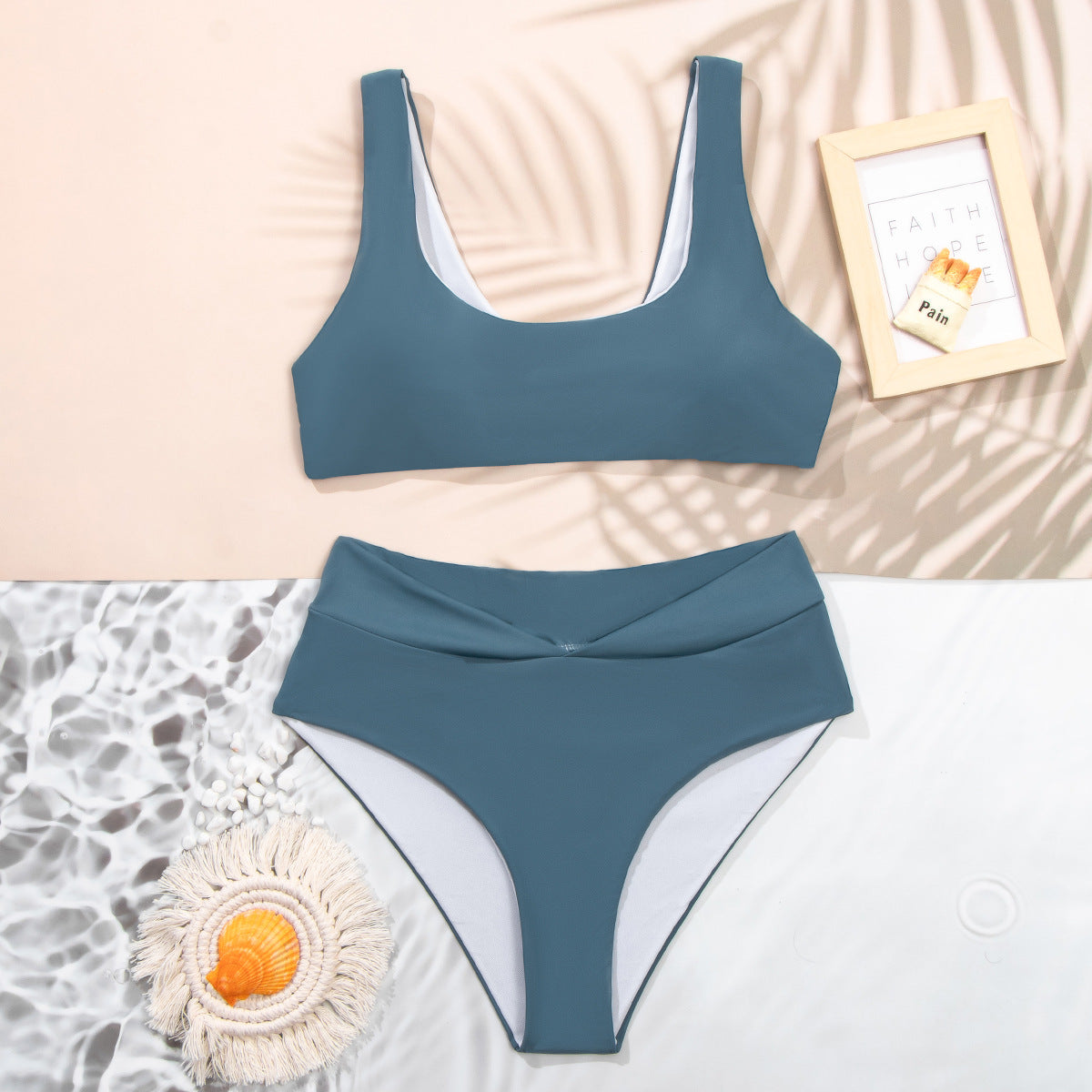 Wholesale Split Bikini Set High Waist Swimwear