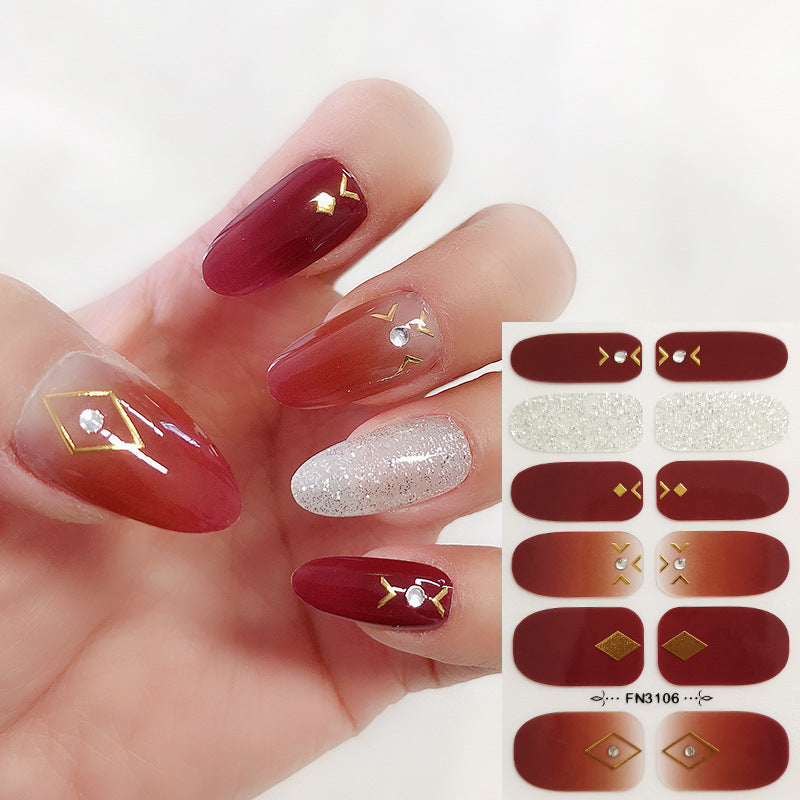 Wholesale Plastic Flash Powder Gilded Nail Stickers