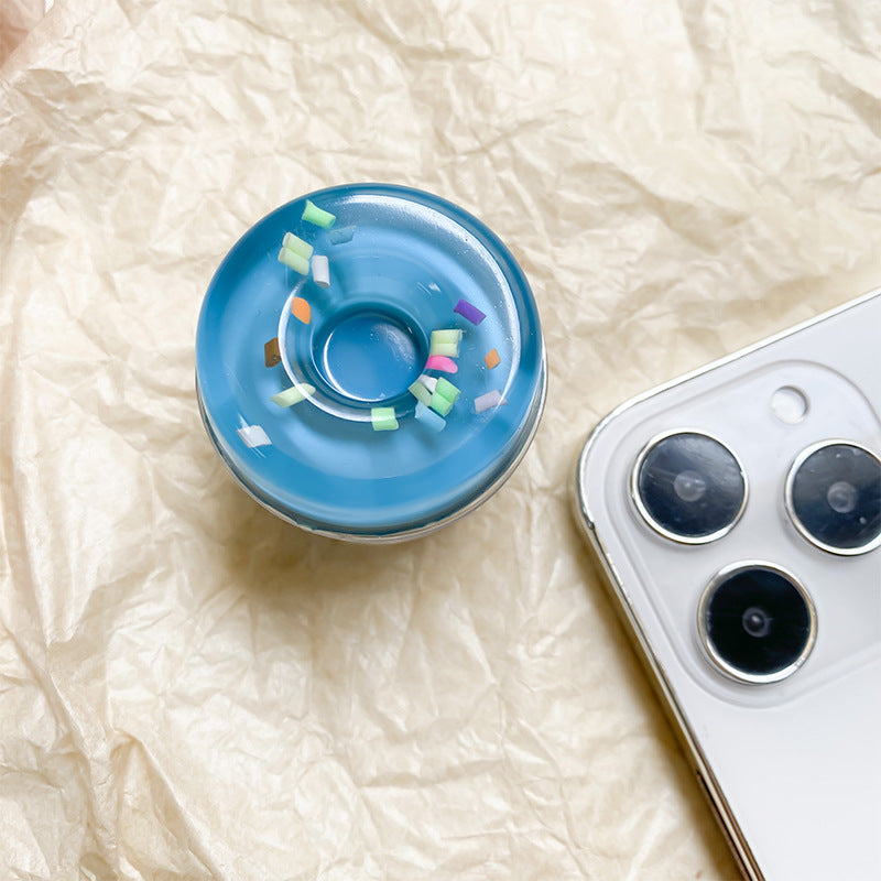 Venta al por mayor soporte de bolsa de aire para teléfono móvil de donuts de resina