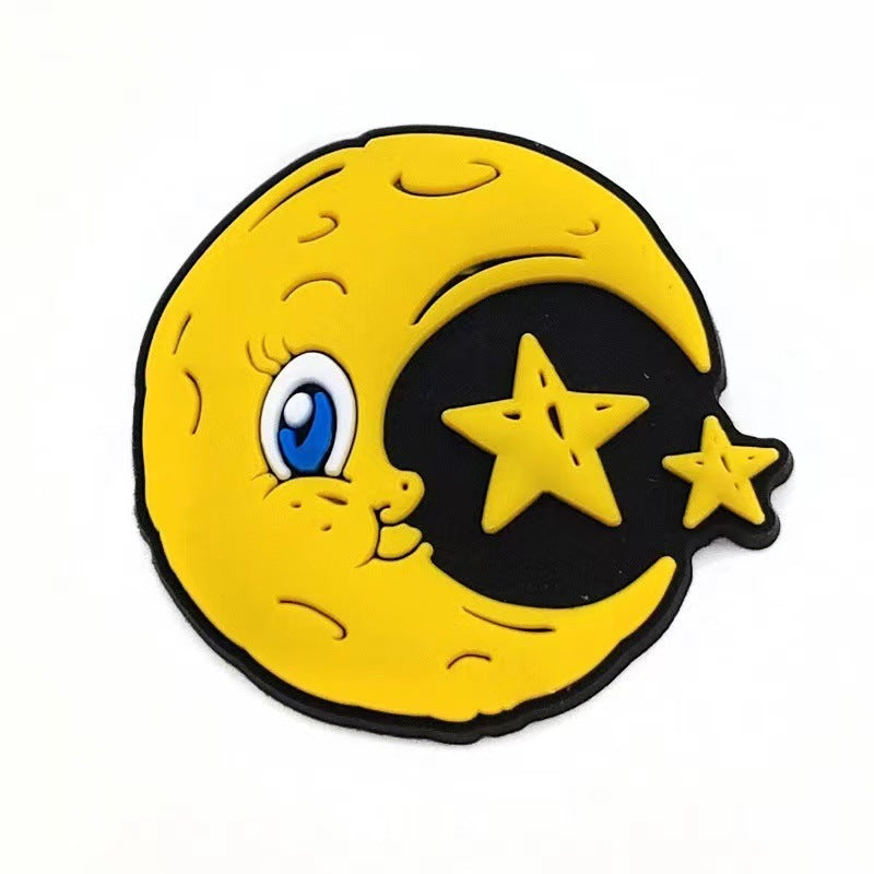 Wholesale 100PCS Cartoon Yellow DIY Silicone Shoe Buckle