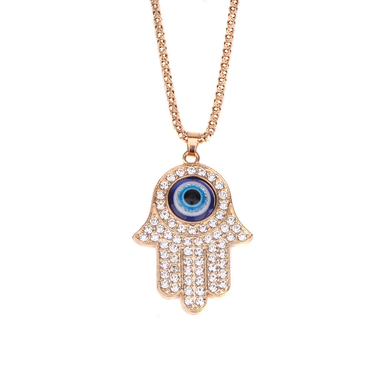 Wholesale Hand of Fatima Heart Devil Eye Alloy Necklaces