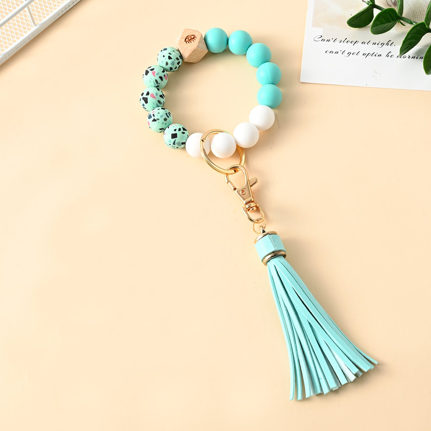 Wholesale Tassel Anti-lost Acrylic Wrist Keychain