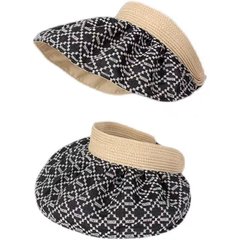 Wholesale Straw Braided Headband Empty Top Peaked Cap