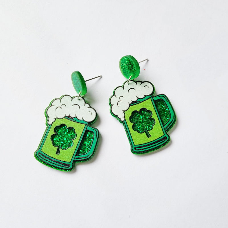 Wholesale St. Patrick's Day Acrylic Earrings