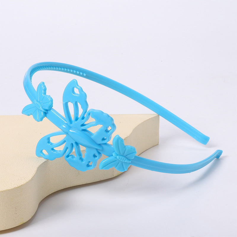 Wholesale Three-dimensional Hollow Butterfly Candy Color Headband