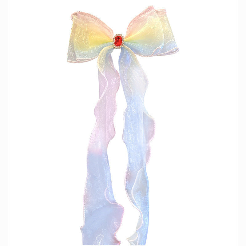 Wholesale Mesh Children Ribbon Bow Hair Clip