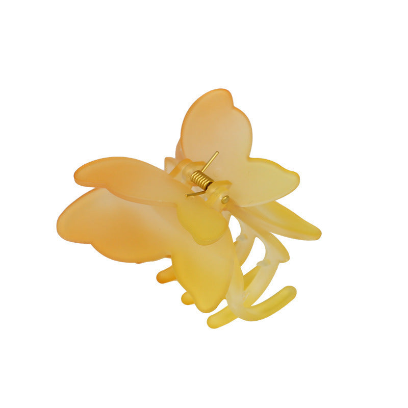 Wholesale Butterfly Gradient Matte Resin Hair Clips