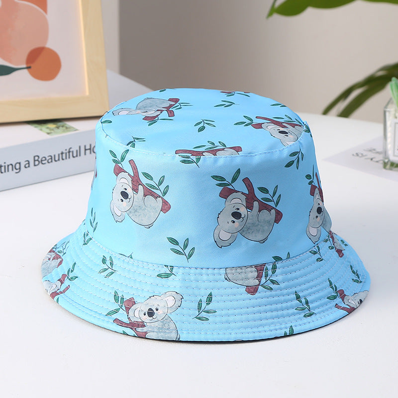 Caricatura de poliéster de algodón al por mayor Koala Bucket de estampado