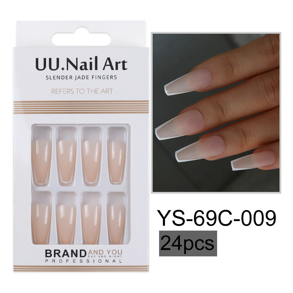 Parches de mejora de uñas extendidas de color sólido sólido de plástico al por mayor