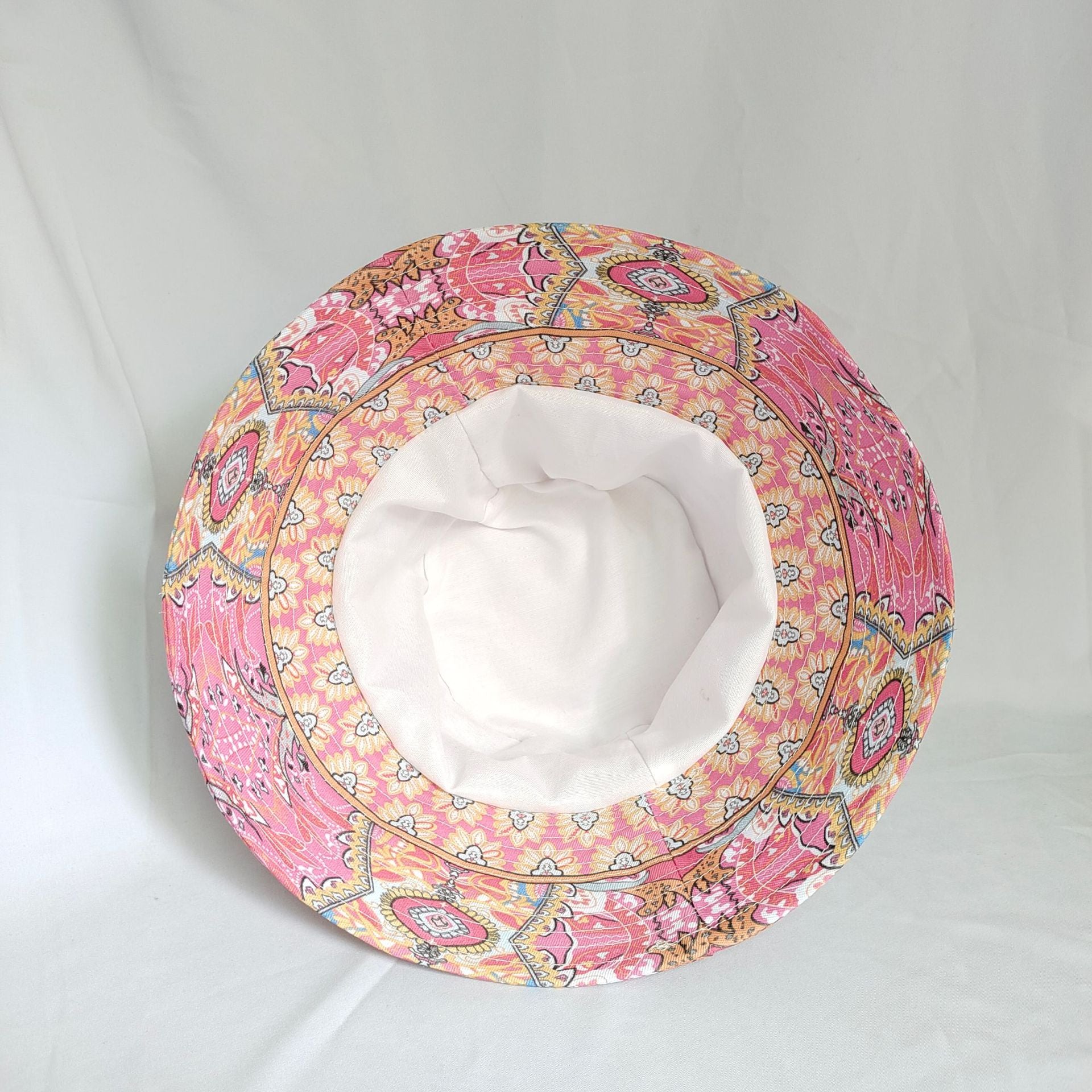 Sombrero de pescador floral de estilo étnico de algodón al por mayor