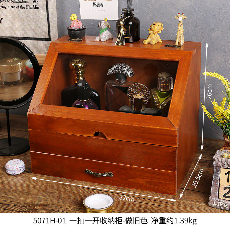 Wholesale Wooden Multi-layer Sundry Organizer with Drawers Cabinet