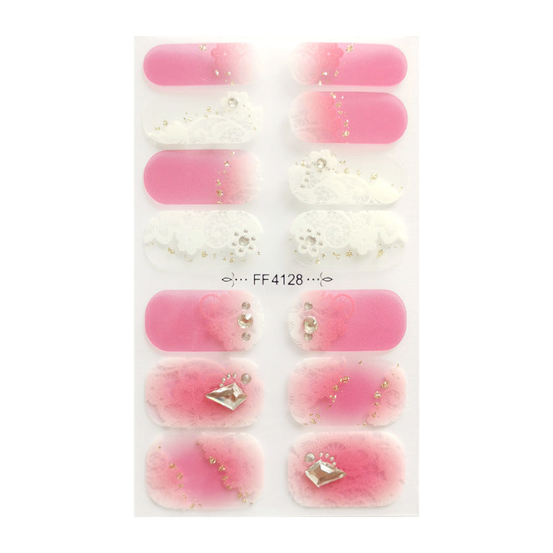 Wholesale Plastic 5d Embossed Lace Nail Stickers