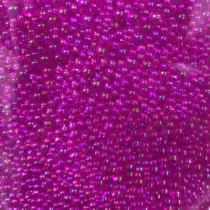 Venta al por mayor 500 g/paquete de perlas de vidrio llenas de color 1-3 MM