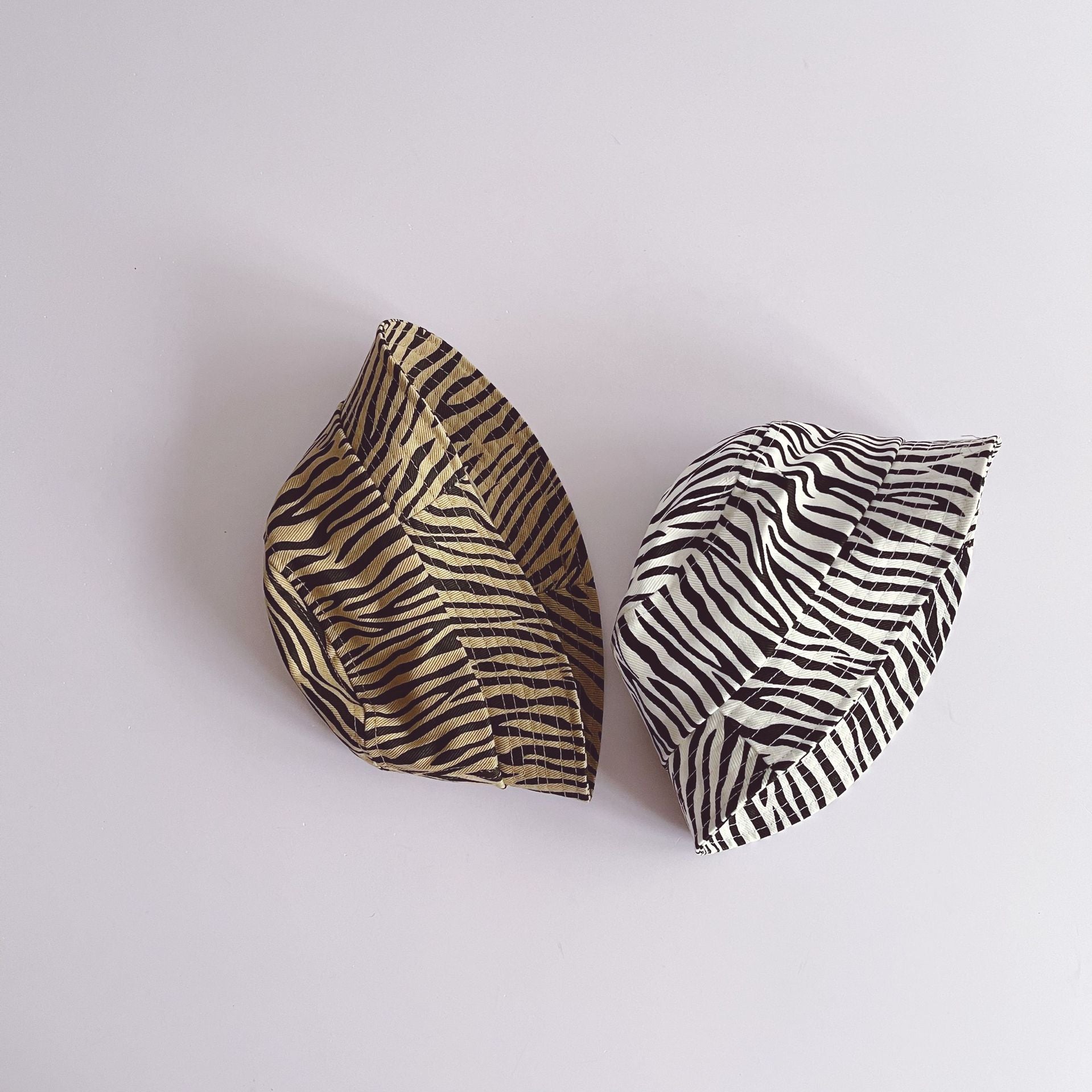 Wholesale Kids Personalized Stripe Leopard Print Cotton Bucket Hat