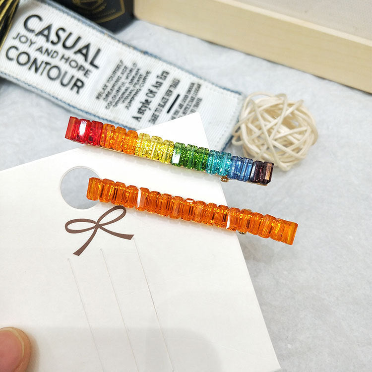 Wholesale Iridescent Crystal Hair Clips Set