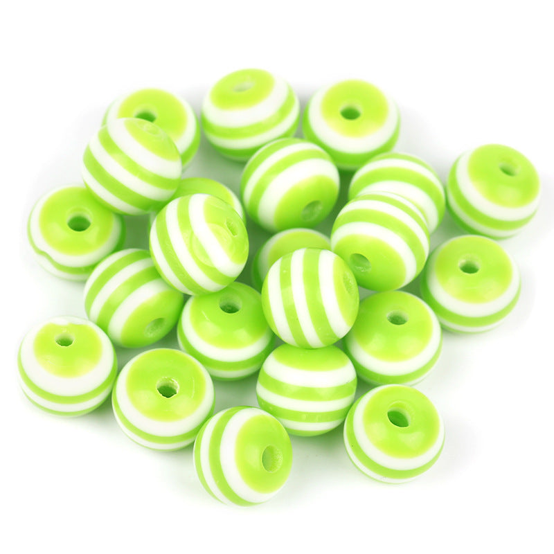 Wholesale 1000PCS Color Striped Resin Beads 6/8/10MM