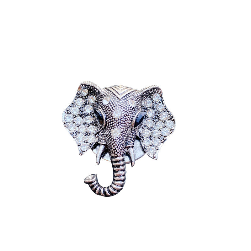 Venta al por mayor, decoración de Clip de Perfume de coche con cabeza de elefante de cristal tachonado de diamantes