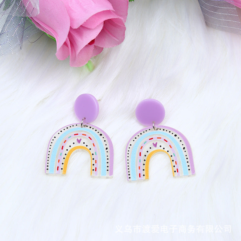 Aretes De Acrílico Colección Rainbow al por mayor
