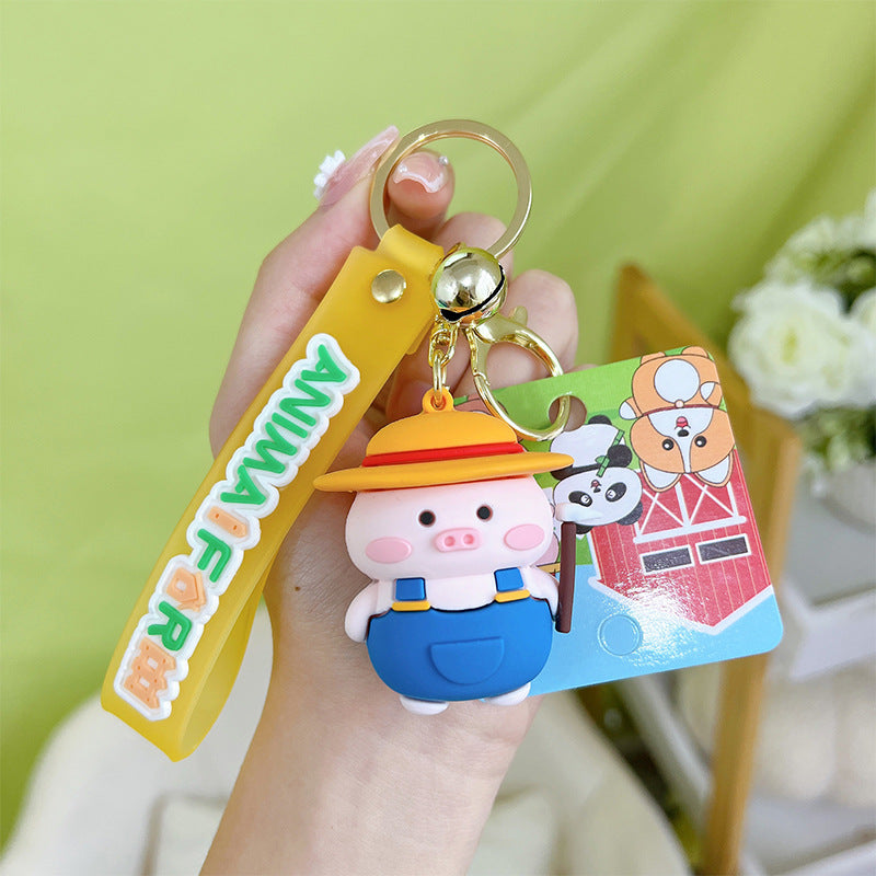 Wholesale PVC Animal Farm Cute Keychain