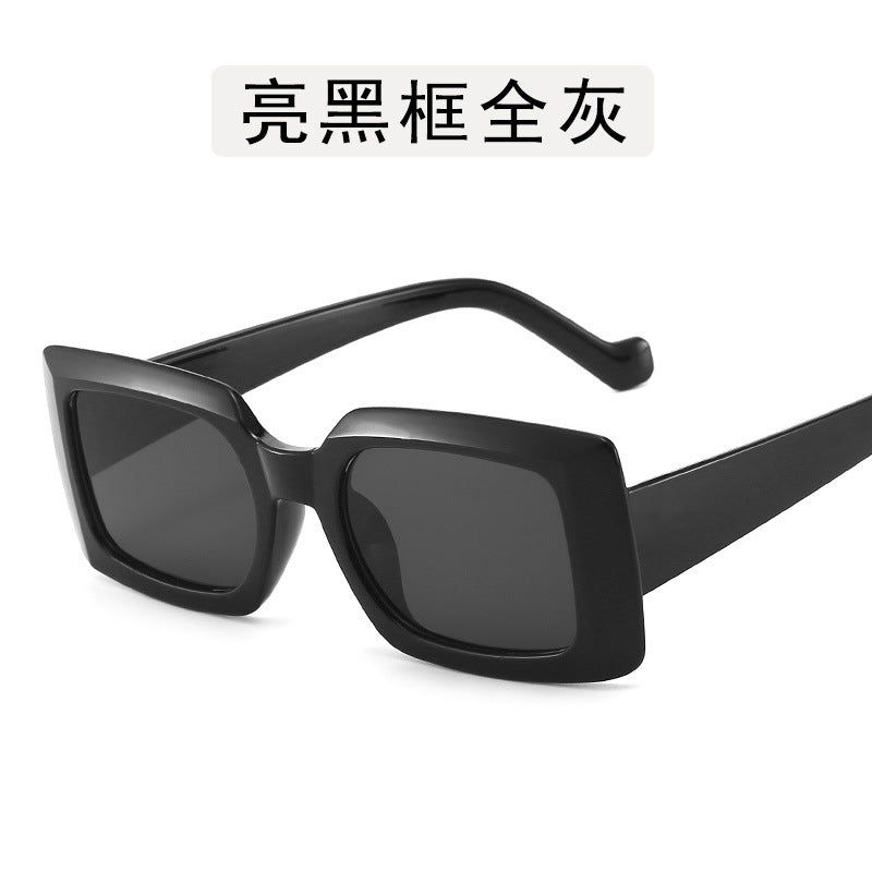 Wholesale PC Square Jelly Color Big Frame Sunglasses