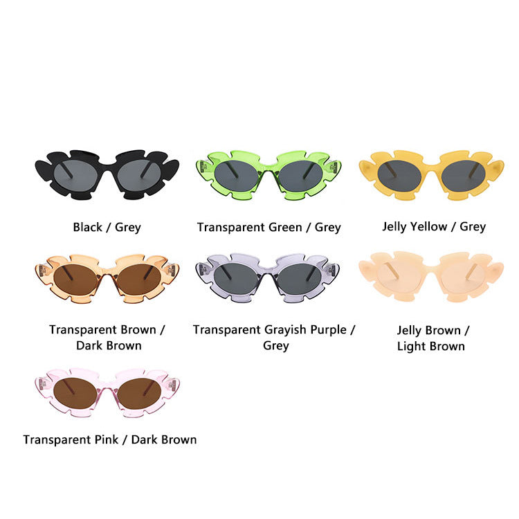 Wholesale PC Candy Color Flower Cute Cat Eye Ladies Sunglasses