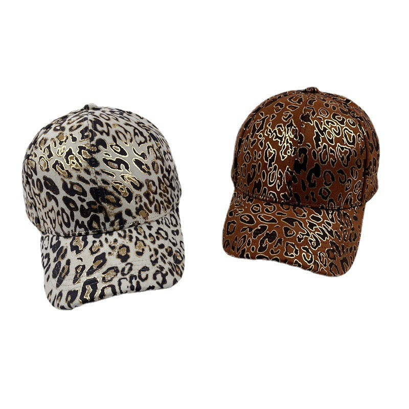 Wholesale Cotton Foil Stamping Leopard Curved Brim Baseball Cap