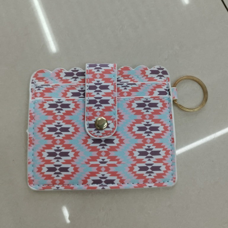 Bolsa de tarjeta de impresión de PU al por mayor llavero creativo