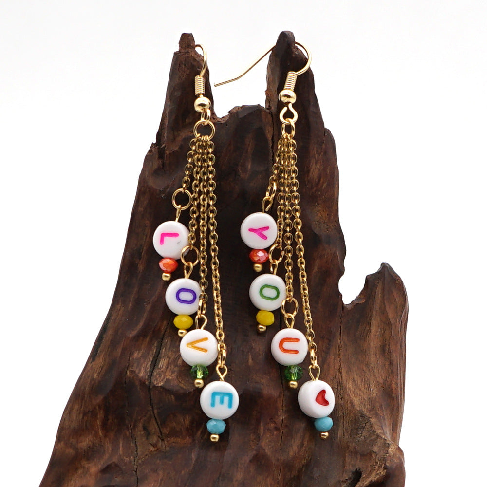 Wholesale Jewelry Ethnic Eyes Rice Beads Earrings
