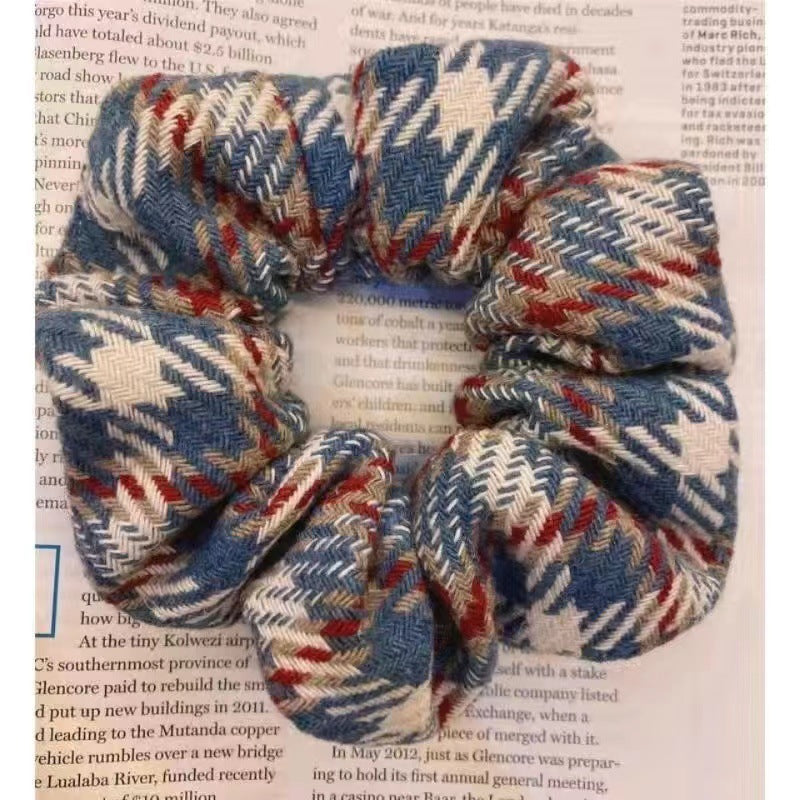 Wholesale Plaid Large Intestine Fabric Hairpins