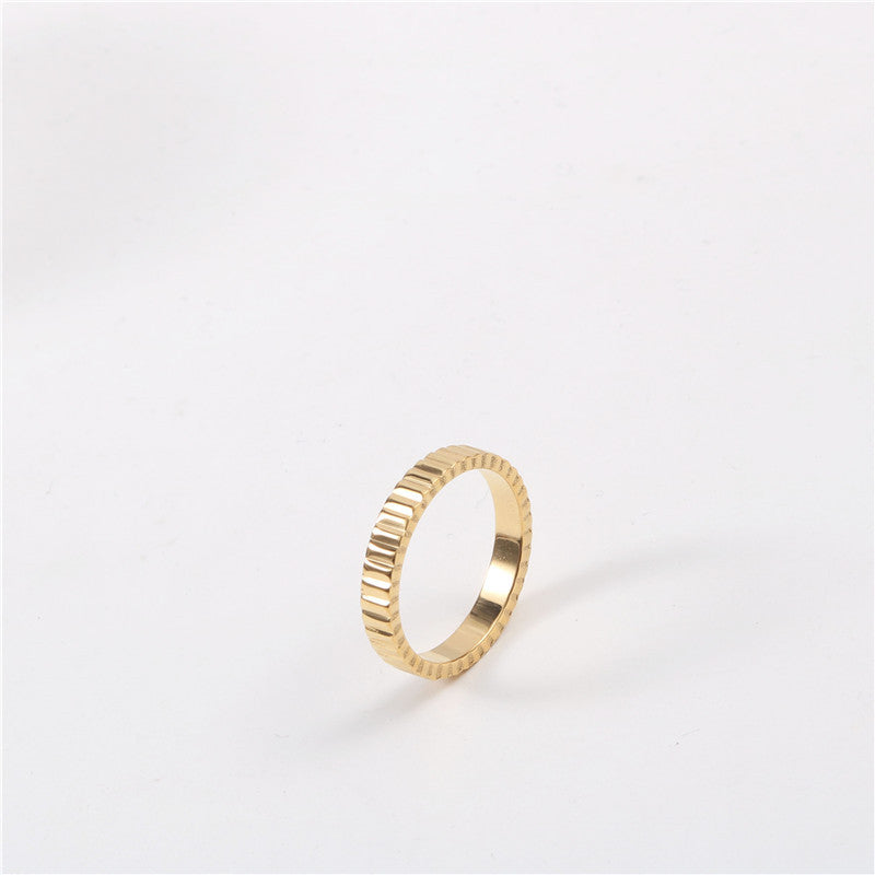 Wholesale Wave Gold Plated Titanium Rings