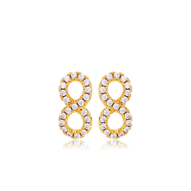 Wholesale Micro Inlaid Zirconium Alloy Earrings