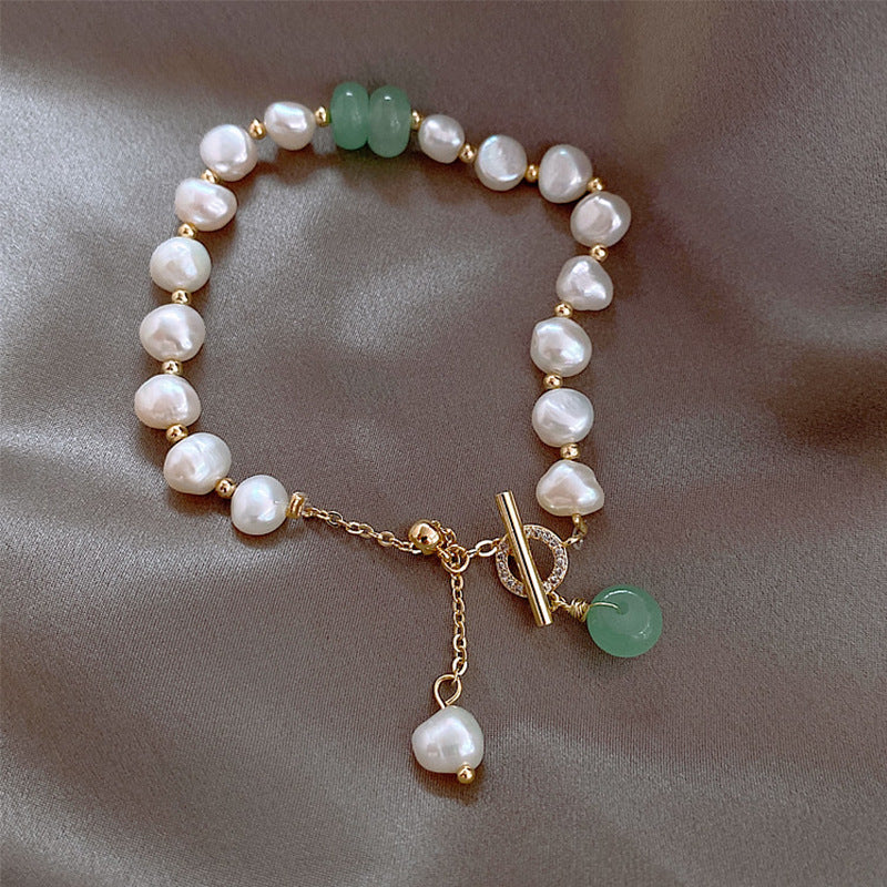 Wholesale Baroque Pearl Metal Bracelet