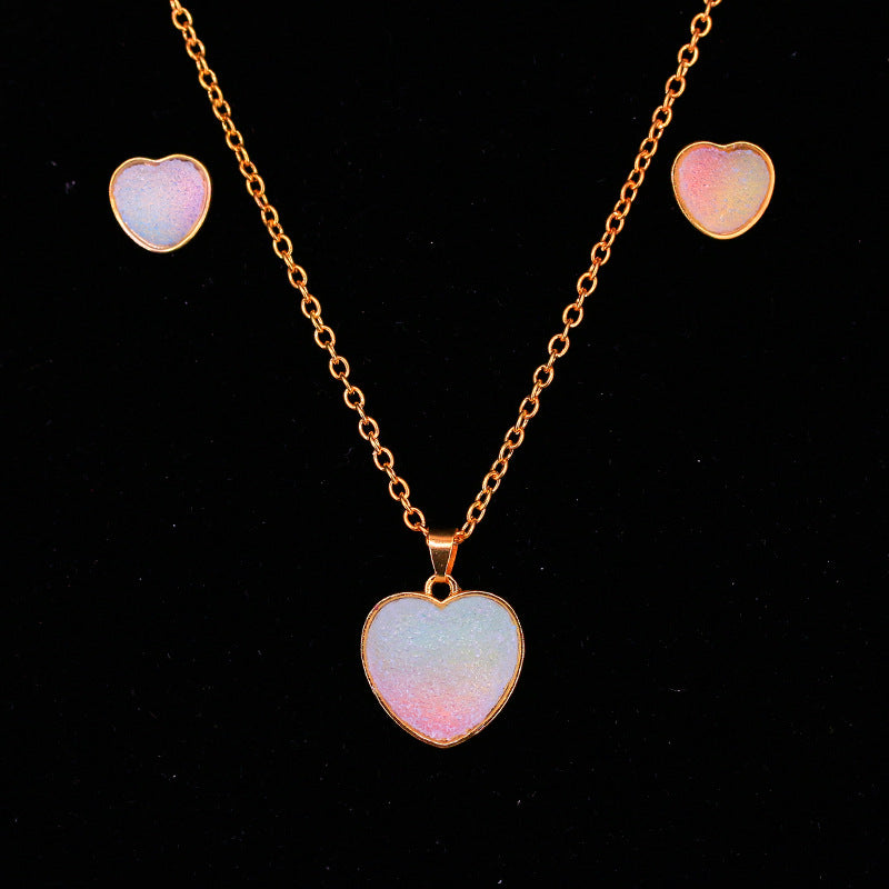 Venta al por mayor Candy Ombre Aleación Aretes Conjunto De Joyas