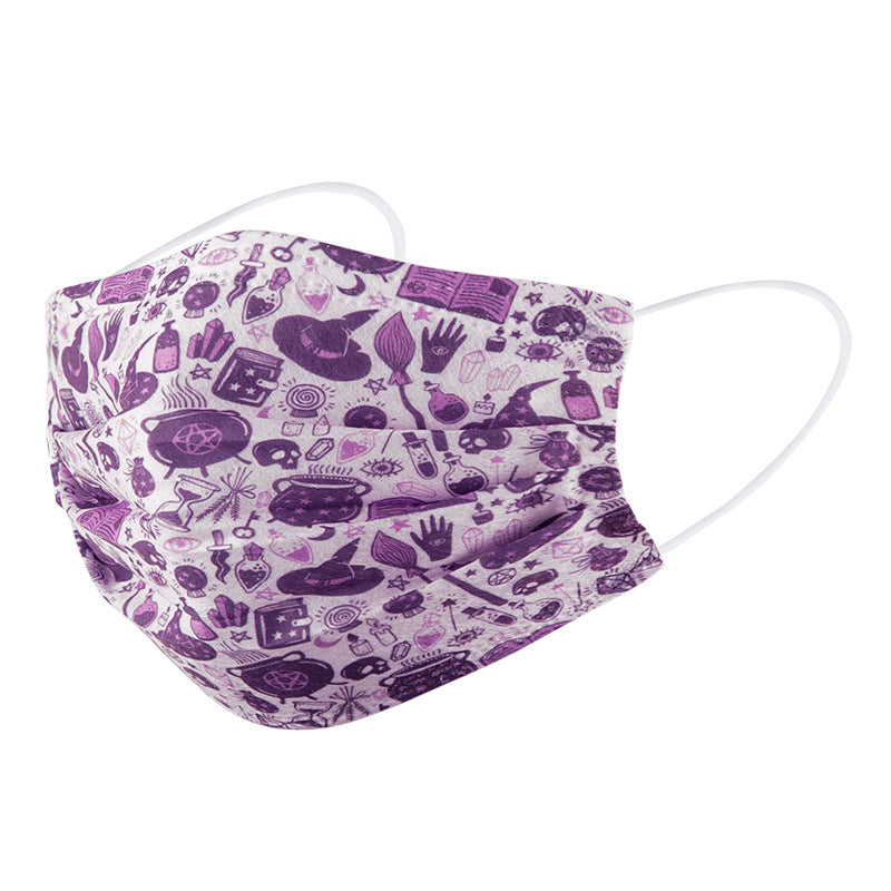 Wholesale 10pcs Halloween Disposable Masks with Meltblown Funny  Non-woven Fabric Face Masks