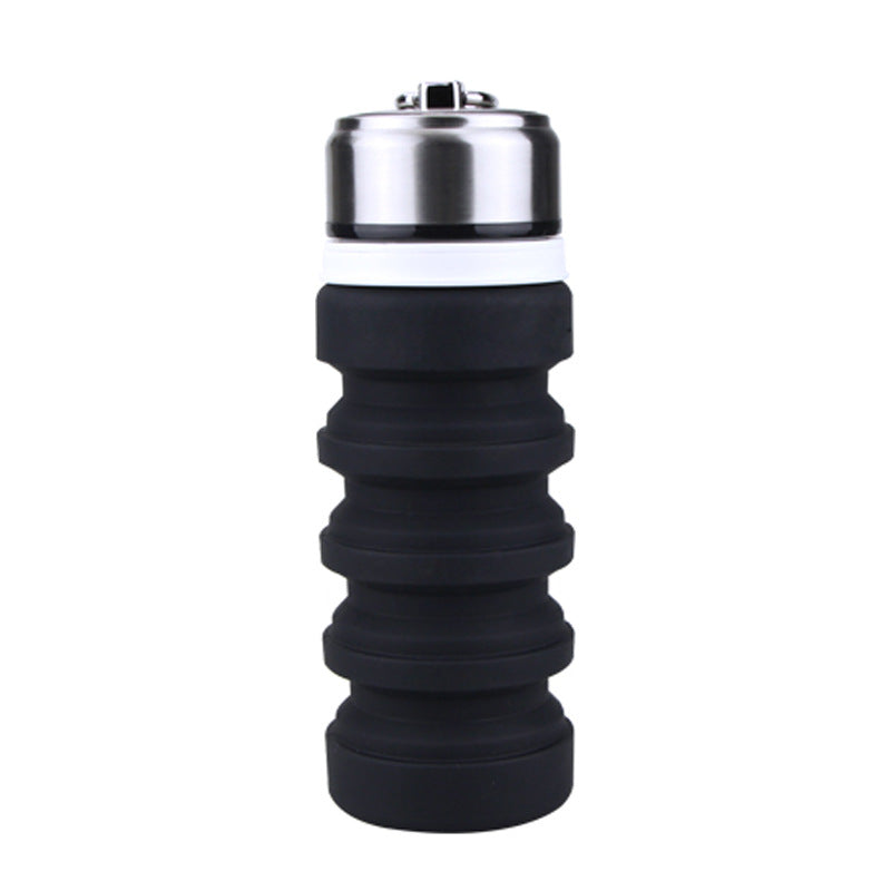 Wholesale Folding Water Bottle Straw Silicone Sports Water Bottle