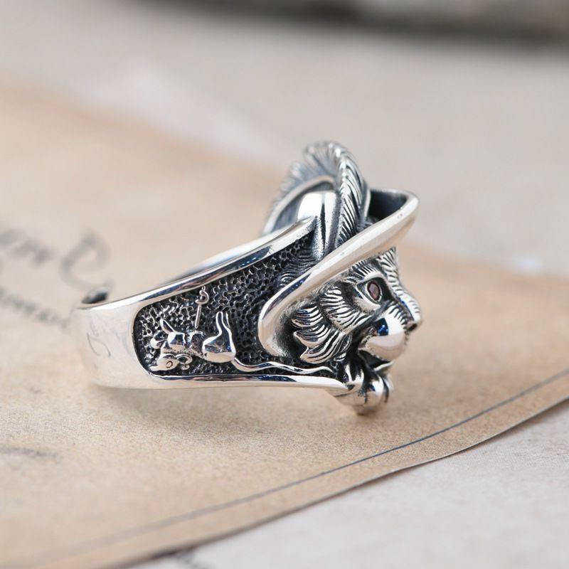 Wholesale Vintage Cat Feather Metal Rings