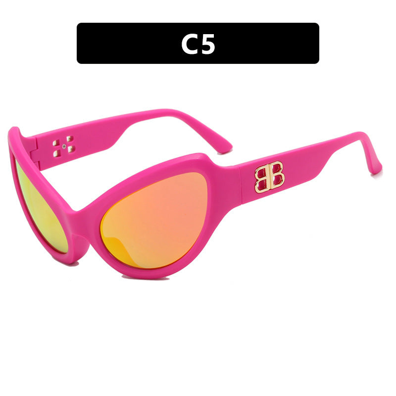 Wholesale PC Futuristic Alphabet B Ladies Sunglasses