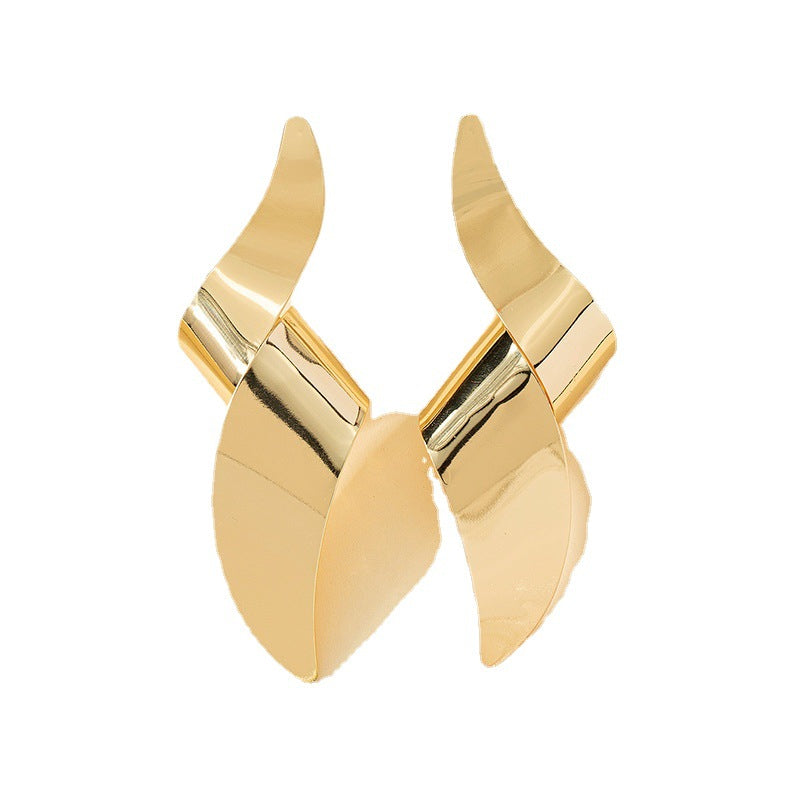 Wholesale Spiral Large Size Exaggerated Alloy Earrings