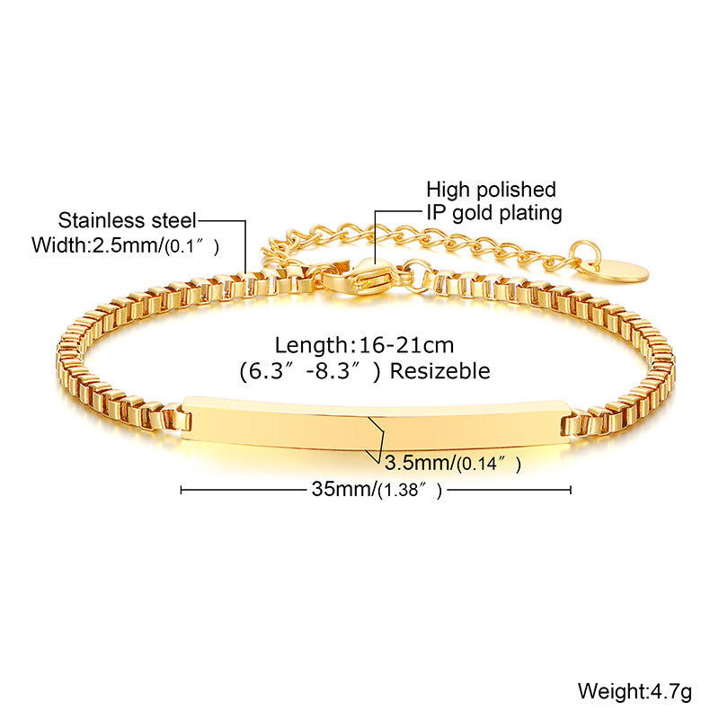 Brazalete ajustable de acero inoxidable al por mayor