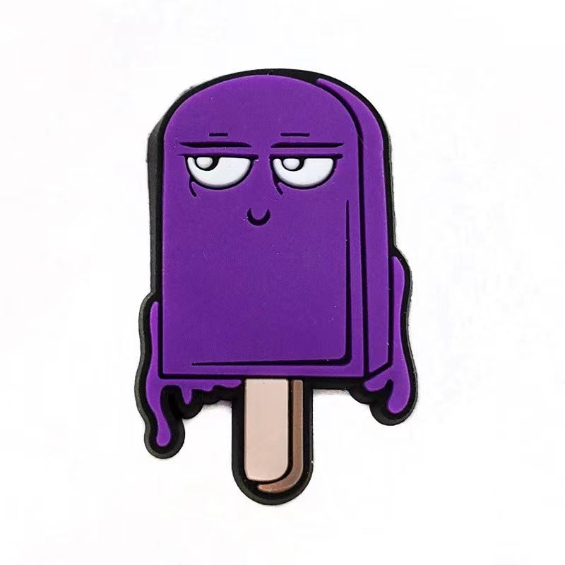 Wholesale 100pcs Cartoon Purple DIY Silicone Shoe Buckle