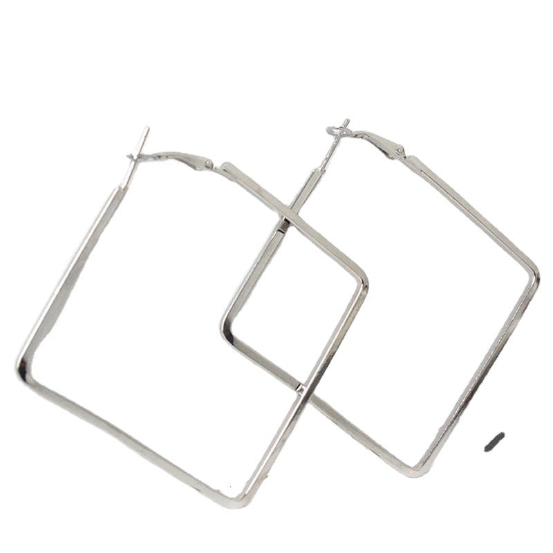 Wholesale Geometric Rhombus Alloy Earrings