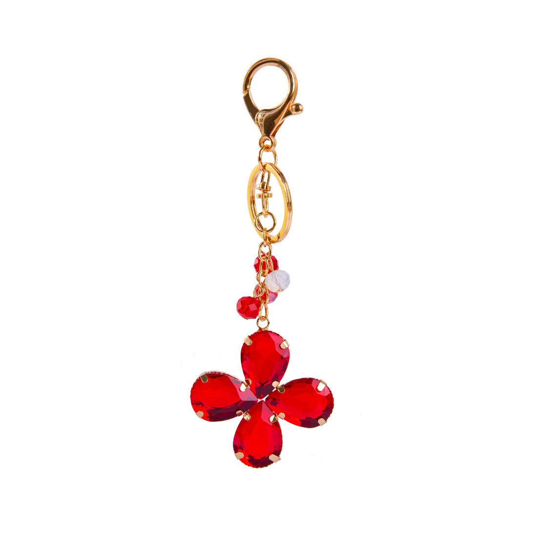 Wholesale Lucky Clover Crystal Keychain