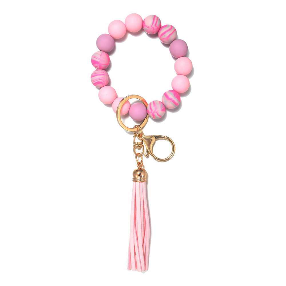 Wholesale Candy Color Bracelet Silicone Keychain