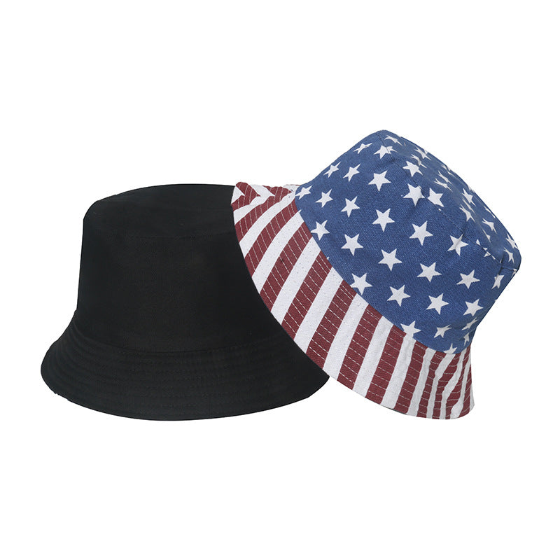 Wholesale American Independence Day Polyester Bucket Hat Women